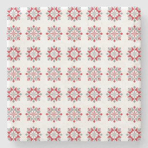 Lettisches Morning SUN geometrisches Muster VII Steinuntersetzer