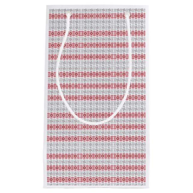 Lettisches Morning SUN geometrisches Muster VIII Kleine Geschenktüte (Vorderseite)