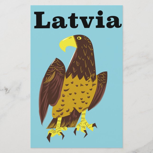 Lettisches Reiseplakat. (Vorderseite)