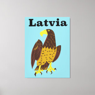 Lettisches Reiseplakat. Leinwanddruck
