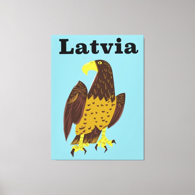 Lettisches Reiseplakat. Leinwanddruck (Vorderseite)