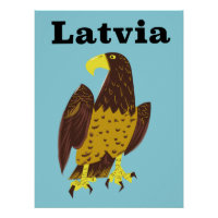 Lettisches Reiseplakat.