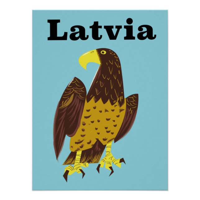 Lettisches Reiseplakat. Poster (Vorderseite)