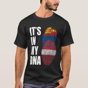 Lettisches und mongolisches DNA-Heritage-Flag T-Shirt