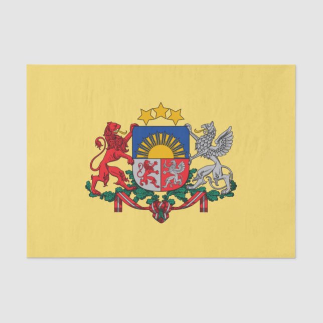 Lettisches Wappen Seidenpapier (Vorderseite)