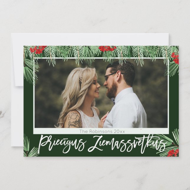 Lettisches Wasserfarben Priecigus Ziemassvetkus-Fo (Vorderseite)