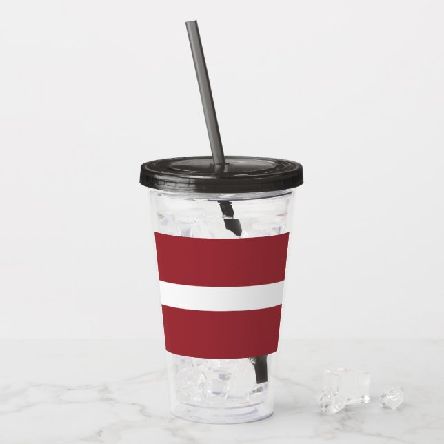 Lettland Acryltrinkbecher (Vorderseite Ice)