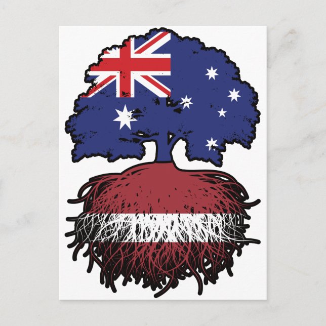 Lettland Australisch Australien Tree Roots Postkarte (Vorderseite)