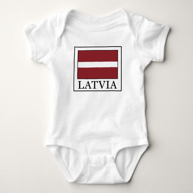 Lettland Baby Strampler (Vorderseite)