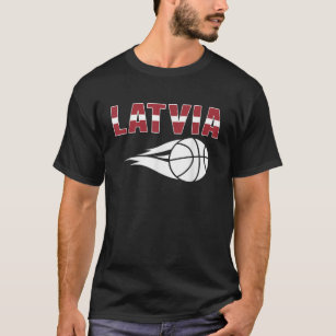 Lettland Basketball Fans Jersey Lettische Flagge S T-Shirt