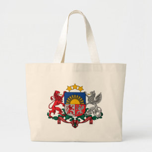 Lettland-Emblem Jumbo Stoffbeutel