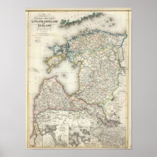 Lettland, Estland Poster