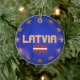 Lettland - Europäische Gewerkschaft Weihnachtsschm Keramikornament (Baum)