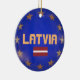 Lettland - Europäische Gewerkschaft Weihnachtsschm Keramikornament (Rechts)