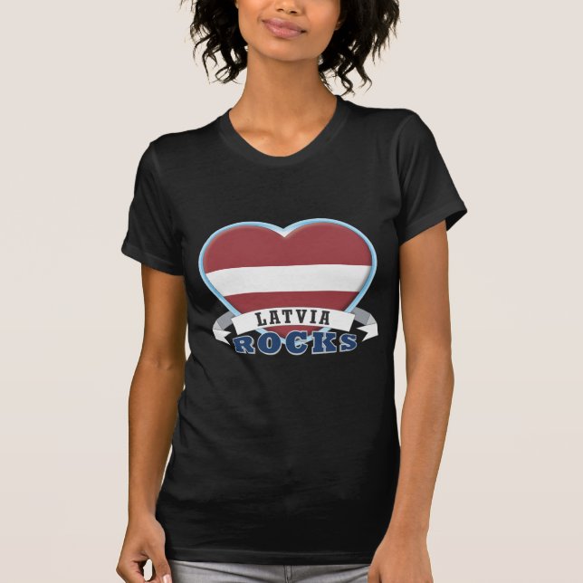 Lettland-Felsen T-Shirt (Vorderseite)
