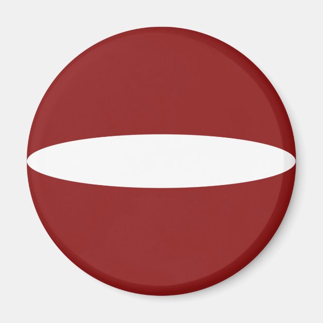 Lettland Fisheye Flag Magnet (Vorne)