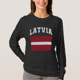 Lettland-Flagge Feiern Sie lettische Kultur Erbe B T-Shirt