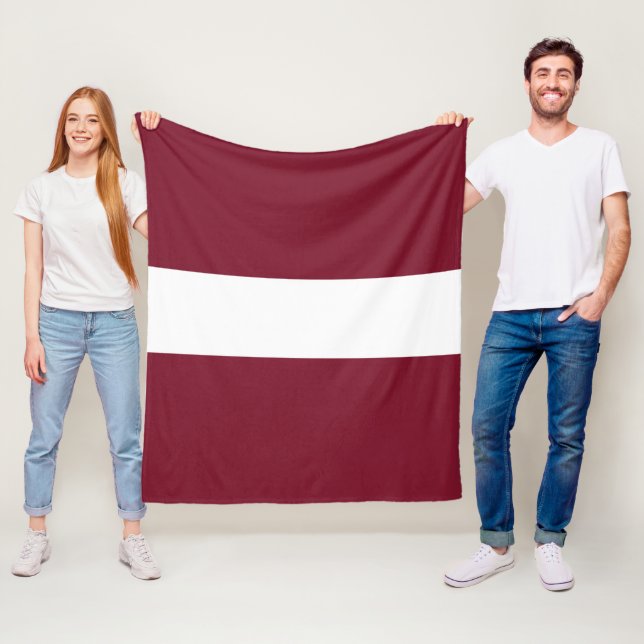 Lettland-Flagge Fleecedecke (Beispiel)