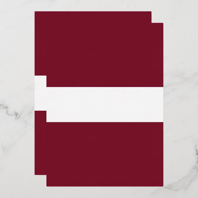 Lettland-Flagge Folieneinladung (Vorderseite/Rückseite)