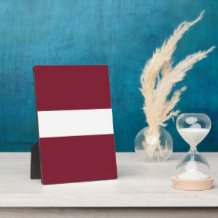 Lettland-Flagge Fotoplatte