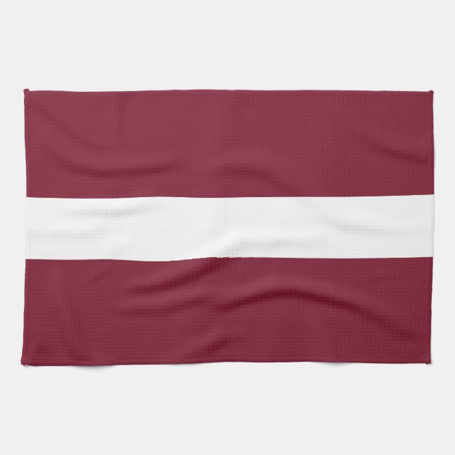 Lettland-Flagge Geschirrtuch (Horizontal)