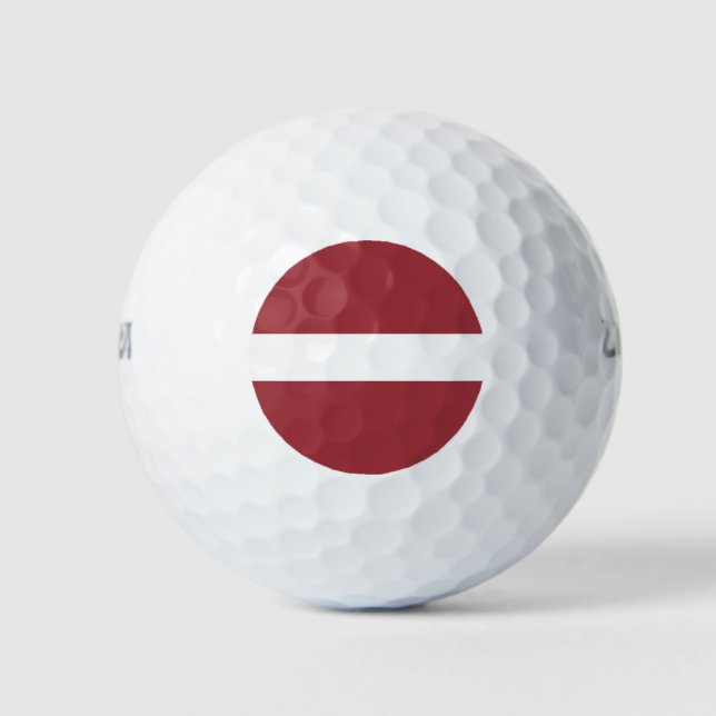 Lettland-Flagge Golfball (Vorderseite)