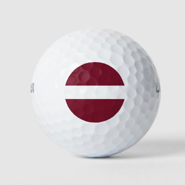 Lettland-Flagge Golfball (Vorderseite)