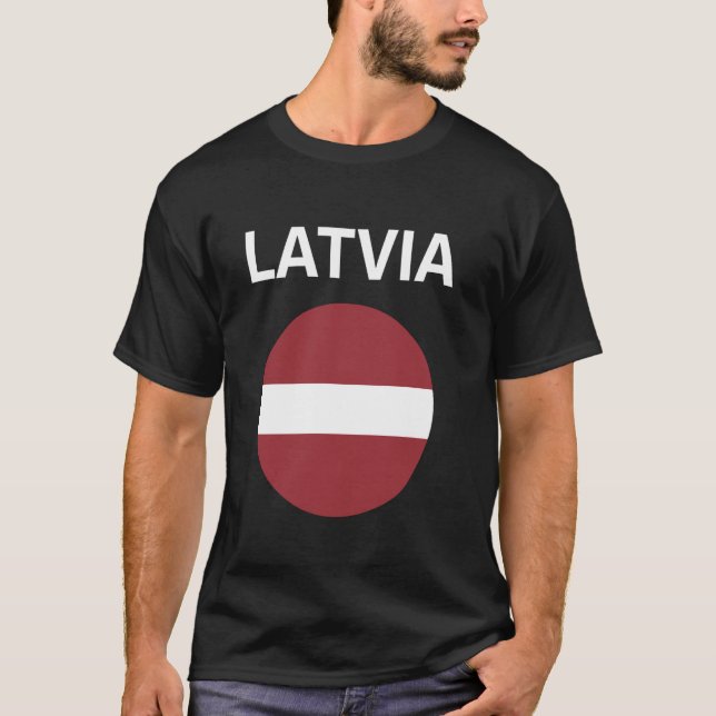 Lettland-Flagge Modern T-Shirt (Vorderseite)