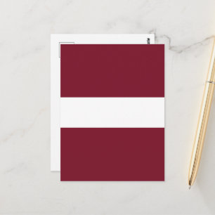 Lettland-Flagge Postkarte