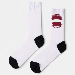 Lettland-Flagge Socken
