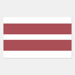 Lettland-Flagge Stickers* Rechteckiger Aufkleber