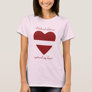 Lettland-Flagge T-Shirt für Herzensmenschen