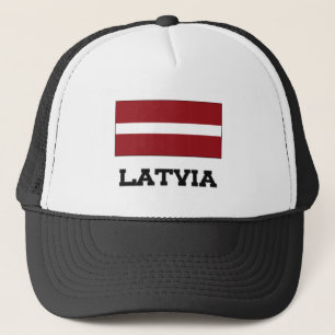 Lettland-Flagge Truckerkappe