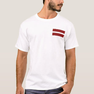 Lettland-Flagge und -Karte T-Shirt