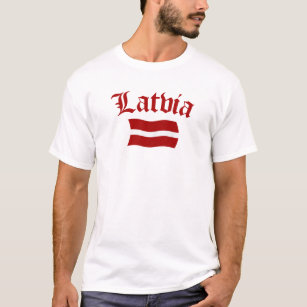 Lettland-Flagge (w/insciption) T-Shirt