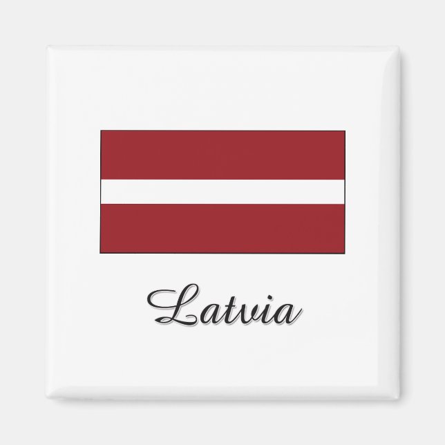 Lettland-Flaggen-Design Magnet (Vorne)