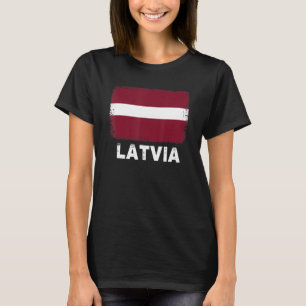 Lettland Flaggen unterstützen Frauen in Lettland T-Shirt