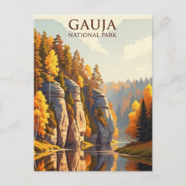 Lettland Gauja Nationalpark Reise Postkarte