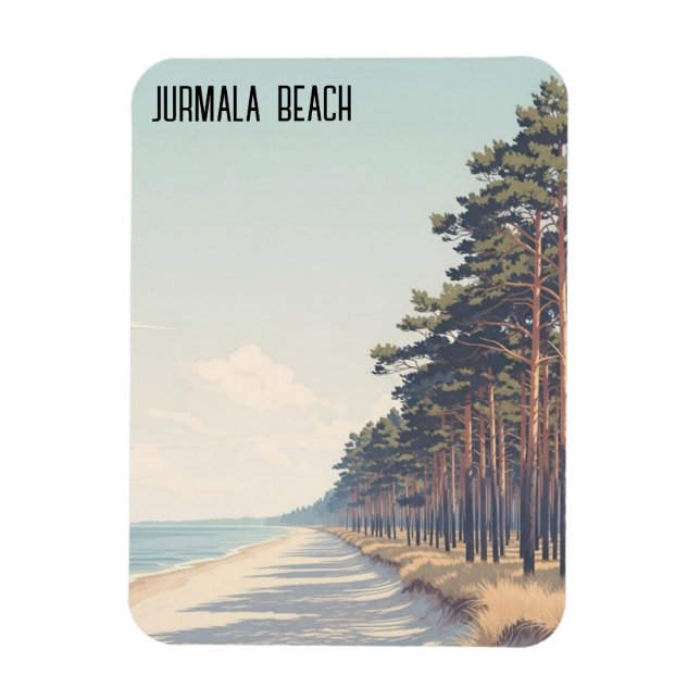 Lettland Jūrmala Strand Reise Magnet (Vertikal)