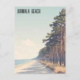 Lettland Jūrmala Strand Reise Postkarte
