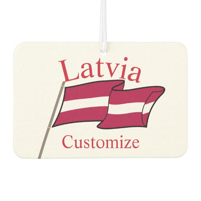 Lettland Landesflagge Thunder_Cove Autolufterfrischer (Vorderseite)