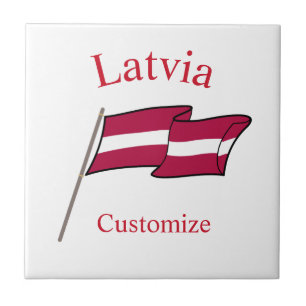 Lettland Landesflagge Thunder_Cove Fliese