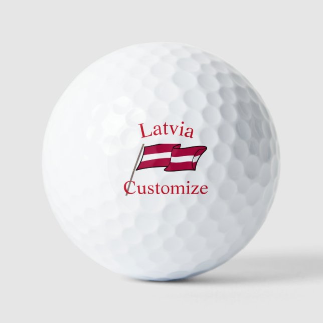 Lettland Landesflagge Thunder_Cove Golfball (Vorderseite)