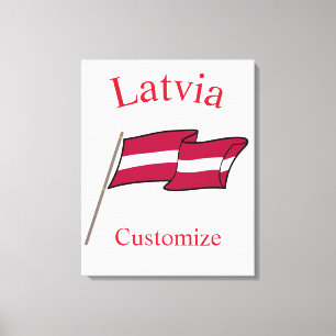 Lettland Landesflagge Thunder_Cove Leinwanddruck