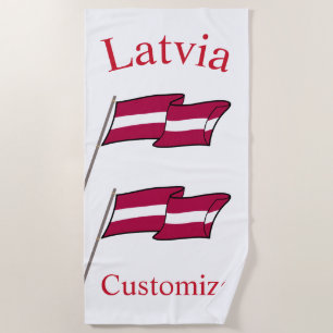 Lettland Landesflagge Thunder_Cove Strandtuch