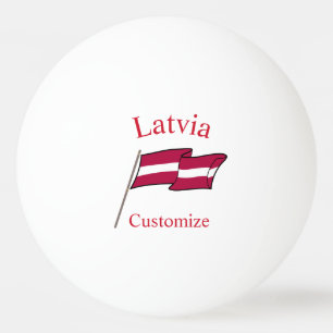 Lettland Landesflagge Thunder_Cove Tischtennisball