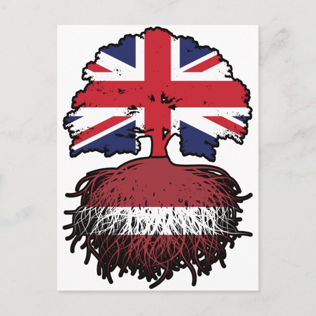 Lettland Lettland Vereinigtes Königreich Vereinigt Postkarte (Vorderseite)
