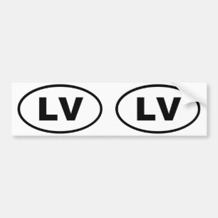 Lettland LV Europäisches Oval Autoaufkleber