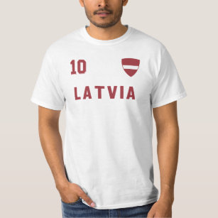 Lettland National Football Team Fußball Retro T-Shirt