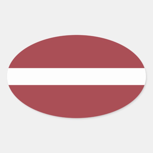 Lettland Ovaler Aufkleber (Vorderseite)
